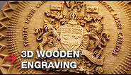 3D Wooden Engraving | Laser Engrave 3D Coat of Arms