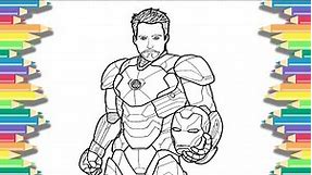 Ironman hero stance holding helmet | Easy Fun Coloring Page | [NCS Release]