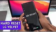 LG VELVET Hard Reset/Factory Reset [Remove Pattern Lock]