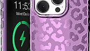 Velvet Caviar Compatible with Cute iPhone 15 PRO Case Purple Cheetah [8ft Drop Tested] Compatible with MagSafe - Protective Phone Cases (Amethyst Leopard)