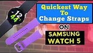 How To Change Samsung Galaxy Watch 5 Band ⌚ Quick & Easy Way To Remove Straps ⚡
