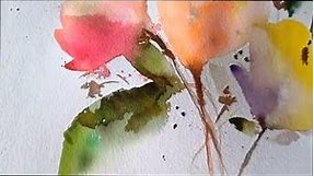 Abstract watercolor floral/Relax with watercolor