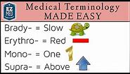 Medical and Nursing Terminology MADE EASY: Prefixes [Flashcard Tables]