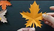 How To Make Maple Leaves With Paper | Autumn Leaves DIY | Fall Leaf From Paper | Maple Leaf Cutting