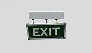Exit sign - Download Free 3D model by zhigulinsky (@vladikzhil)