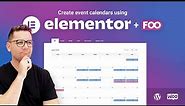 How to create event calendars using Elementor and FooEvents