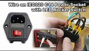 Wire an IEC 320 C14 Power Socket with LED Rocker Switch - Arcade Build Series