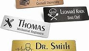 Custom Name Tag Engraved Magnetic Name Tags with Industry Logo, Personalized Identification Name Plate with Magnetic Backing for Employees, Medical, Dental, Teachers, Chef and More