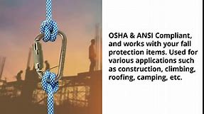 AFP Twist-Locking D-Steel High-Strength Carabiner w/Pin, ANSI & OSHA Compliant (5)