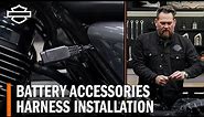 Harley-Davidson Battery Accessories - Harness Installation