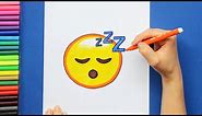 How to draw Sleeping Face Emoji
