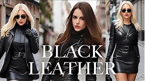 AI Art: Pretty girls in black leather | Lookbook