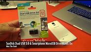 SanDisk Dual USB Drive 3.0 & Smartphone MicroUSB Drive Hands On (Easy File Transfer)