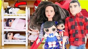LOL Surprise Family Fanime with Barbie and Ken Lil Brother | Toy Egg Videos