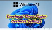 Change Touchpad Three Finger Gestures in Windows 11
