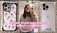unboxing + setting up the {NEW} iPhone 14 pro max *silver* | 512 gb | ✨aesthetic ✨