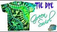 How to Tie Dye: Green Swirl [Ice Dye]