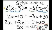 Grade 9 Maths - Solve for x (part 1)