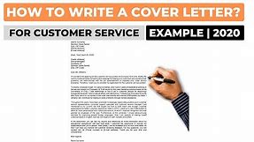 How To Write A Cover Letter For A Customer Service Job? | Example