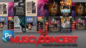 music concert poster template psd free | free music concert flyer template