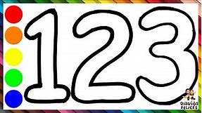Dibuja y Colorea Los Números Del 1 Al 20 En Español 1️⃣ -2️⃣0️⃣🎨 Aprende Colores Y Números 🌈