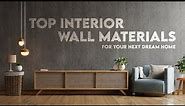 Interior Design | Wall Materials For Modern Homes