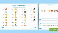Emoji Crack the Secret Code Generator Worksheet