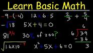 Math Videos: How To Learn Basic Arithmetic Fast - Online Tutorial Lessons
