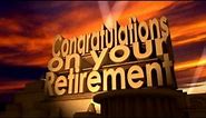 Congratulations on your retirement