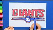 How to draw the New York Giants logo (NFL Team)