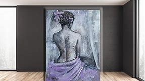 Beautiful Woman / Step by Step Abstract Acrylic Painting / MariaArtHome