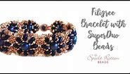 Filigree Bracelet With SuperDuo Beads - Beading Tutorial