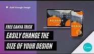 Canva How to Change Size - Free Trick