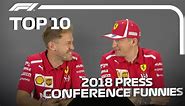 Top 10 Funniest Press Conference Moments Of 2018
