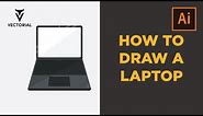 How to draw laptop in adobe illustrator