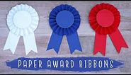 Paper Award Ribbon Rosette Tutorial