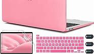 CISSOOK Pink Hard Shell Case for MacBook Pro 13 Inch Case Pink 2023 M2 A2338 M1 A2251 A2289 Model, Plastic Cover with Keyboard Cover for 2023-2020 Mac Book Pro 13" with Touch Bar, Matte Pink