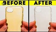 How To Remove Yellowness Off A Transparent Phone Case|Clean a Clear phone Case