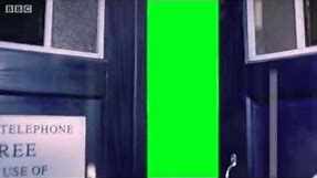 Doctor Who | Tardis doors open on green screen