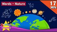 Kids vocabulary Theme "Nature" - Solar System, Geography, Zodiac Sign - Words Theme collection