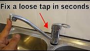 how to fix a loose tap