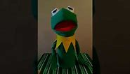 Home made "Kermit" the frog foam puppet