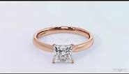 Princess Cut Solitaire Rose Gold Diamond Engagement Rings - Cape Diamonds