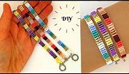 You can make this beading pattern in 10 minutes. Seed beads bracelet tutorial.