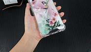 Clear Hummingbird Marble Phone Case with Kickstand