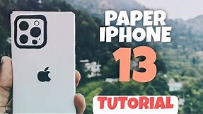 How to make IPHONE 13 with paper!!! [TUTORIAL] Origami NO Glue!