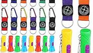 36 Pieces Camping Party Favors 18 Pieces Colorful Compass Keychains Belt Clips and 18 Pieces Mini Flashlight Keychains for Adults Kids Toys Prizes