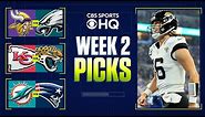 NFL Week 2 Picks and Best Bets [Vikings at Eagles, Chiefs at Jaguars + MORE] | CBS Sports