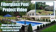 Fiberglass Pool Construction Start to Finish Ultimate 30 Sapphire Blue (Westchester, Somers, NY)