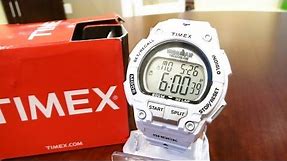 Timex Men's T5K429 IRONMAN - White Watch unboxing and and review